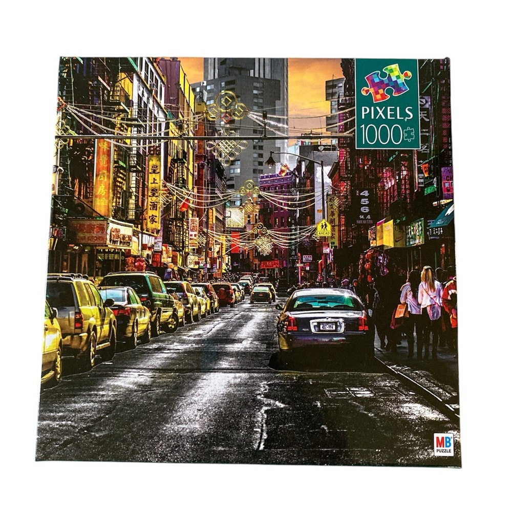 1000 Pixels Puzzle Mott Street Chinatown by Artist Chris Lord 27” x 20” Hasbro
